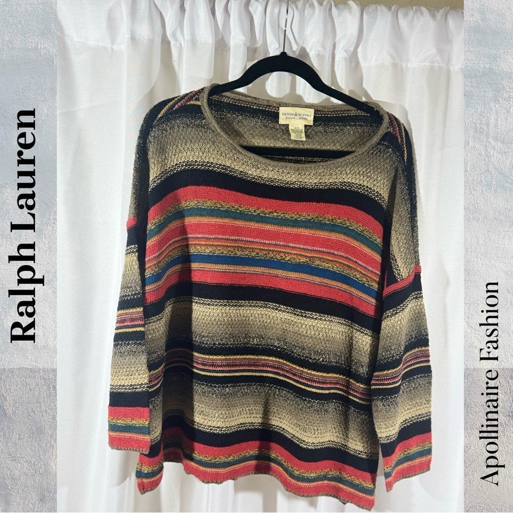 Ralph Lauren Multicolor Striped Women's Sweater XL NWT
